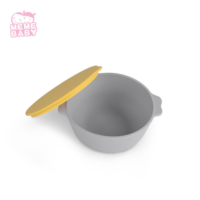 Soft Food Grade Silicone Weaning Bowl Collapsible Bowl With Lid